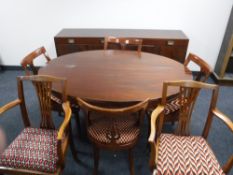 A late 20th century mahogany four door sideboard,
