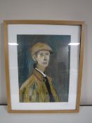 A framed A. Galbraith oil signed by the artist, 'Self Portrait after L. S.