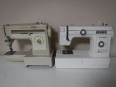 A cased Jernome electric sewing machine with pedal & Singer machine (no pedal) CONDITION