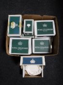 A box of Royal Cream Ware china