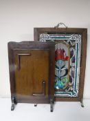 A large copper embossed wall plaque,