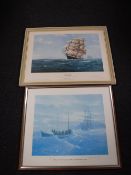 A framed signed print 