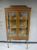 A Victorian inlaid mahogany display cabinet CONDITION REPORT: This measures 184cm