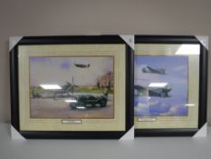 A mahogany framed print' Scotland Forever' by Lady Butler,