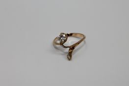 An 18ct gold diamond set ring, approximately 0.