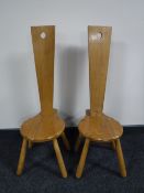 A pair of spinning chairs