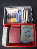 Two boxes books - sporting, birds,