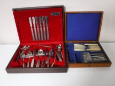 Two part canteens of Oneida stainless steel cutlery