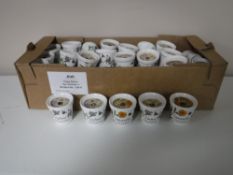 Six boxes and two crates containing named flower pot tea light holders