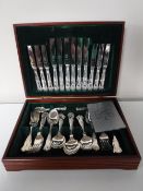 A Butler's Cavendish forty four piece canteen of silver plated cutlery.