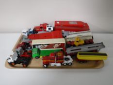 A tray of play-worn die cast vehicles; Matchbox,