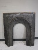 A cast iron fire insert