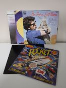 Two pallets of fifteen boxes of LP records, 45's,