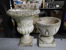 Two classical garden planters