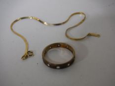 A 9ct gold bracelet,