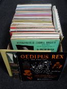 Two boxes of LP's, classical,