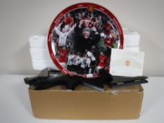 A boxed Danbury Mint Manchester United One Hundred Years At The Top,