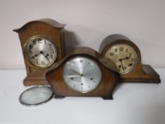 A late Victorian mantel clock,