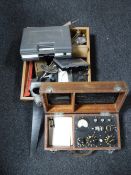 A boxed Demolition test set together with a cased stocks and dies set and a further box of hand