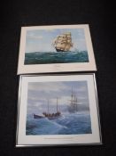 A framed signed print 