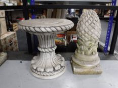 A circular garden seat,