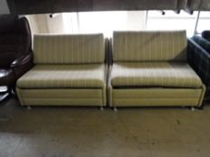 A pair of late twentieth century 3' bed settees