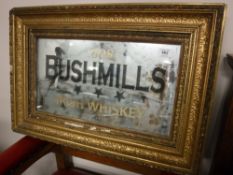 An early 20th century gilt framed advertising mirror - 1608 Bushmills Irish Whiskey