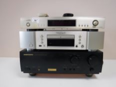 A Denon TU-1500 AE stereo tuner, a Marantz CD,