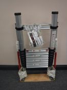 An Eckman nine rung aluminium loft ladder