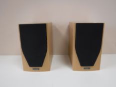A par of beech cased Misson M71i speakers