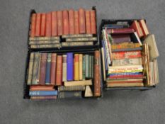 Three boxes containing late nineteenth century and twentieth century books, including 'Royalty',