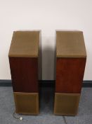 A pair of Lowther mid 20th century teak cased speakers CONDITION REPORT: 85cm high