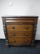 A Victorian mahogany four drawer chest