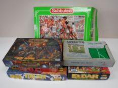 A boxed Subbuteo set, Subbuteo table cricket and four games including Dungeons & Dragons, Star Trek,