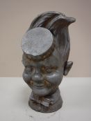 A cast metal money box,