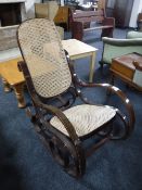 A Bentwood style rocking chair