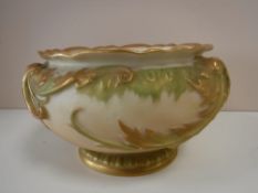 A Royal Worcester gilded blush ivory bowl,