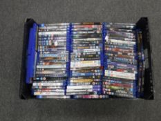Crate containing a large quantity of Blu Rays