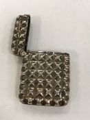 A silver vesta case - Birmingham 1890