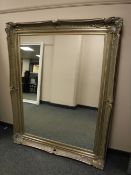 A Victorian style silvered overmantel mirror, 120cm x 150cm
