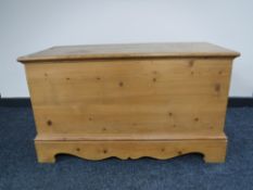 A pine blanket chest