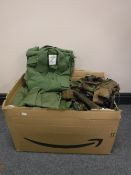 A box of ten British Army shirts, twenty Royal Air Force shirts,