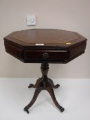 A mahogany octagonal occasional table,
