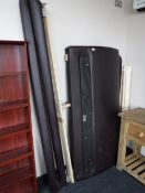 A 5' brown leather bed frame