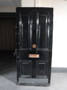 A twentieth century painted front door CONDITION REPORT: This measures 88cm wide,