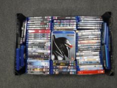 Crate containing a large quantity of Blu Rays