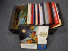 Three boxes of LP records,