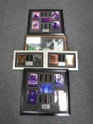 Four framed Excalibur Promotions Lord Of The Rings film cells,
