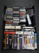 Two crates containing a quantity of assorted PC games and CD's