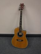 A Johnson semi acoustic guitar